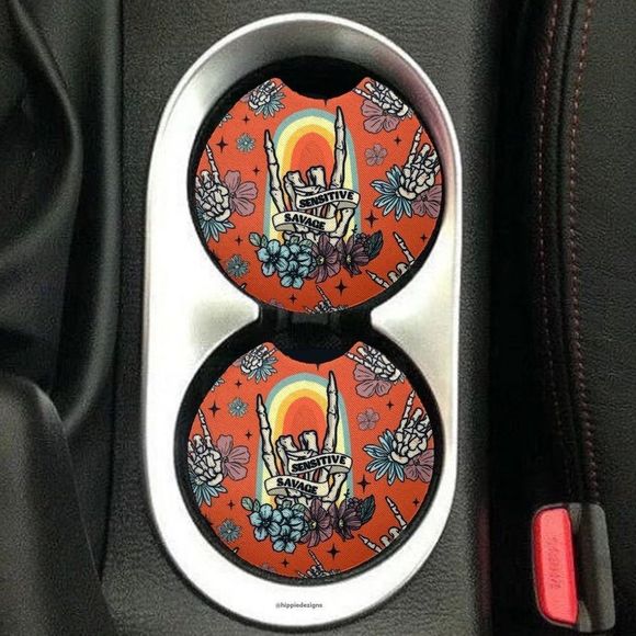 Sensitive Savage Car Coaster 2 Pack - Picture 2 of 12